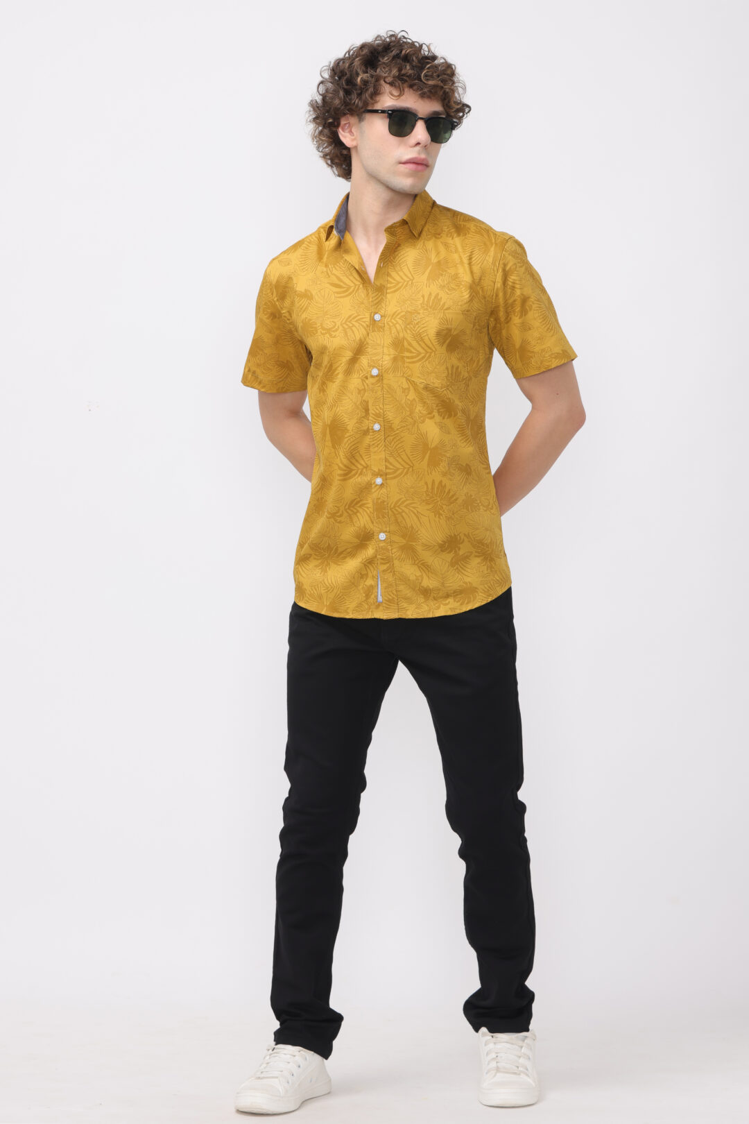 Mustard Maple Printed Shirt