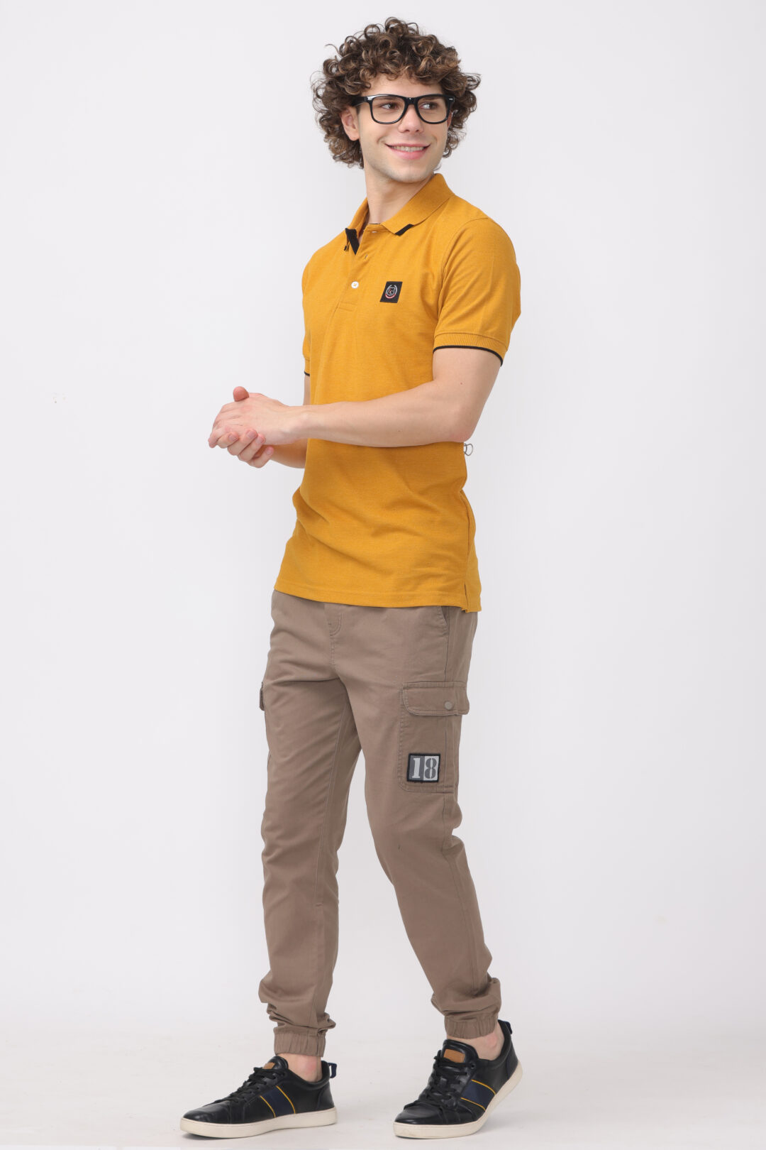Mustard With Onyx Tip Polo T-shirt