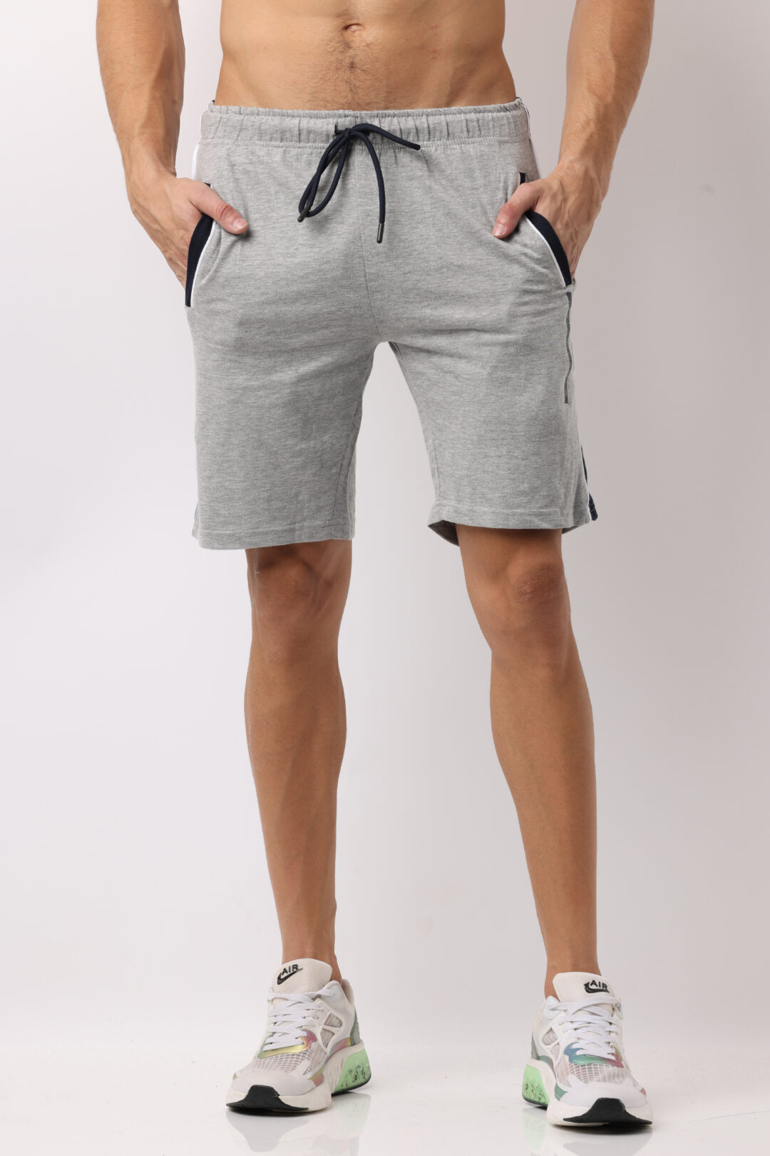 Nautical Grey Knitted Shorts