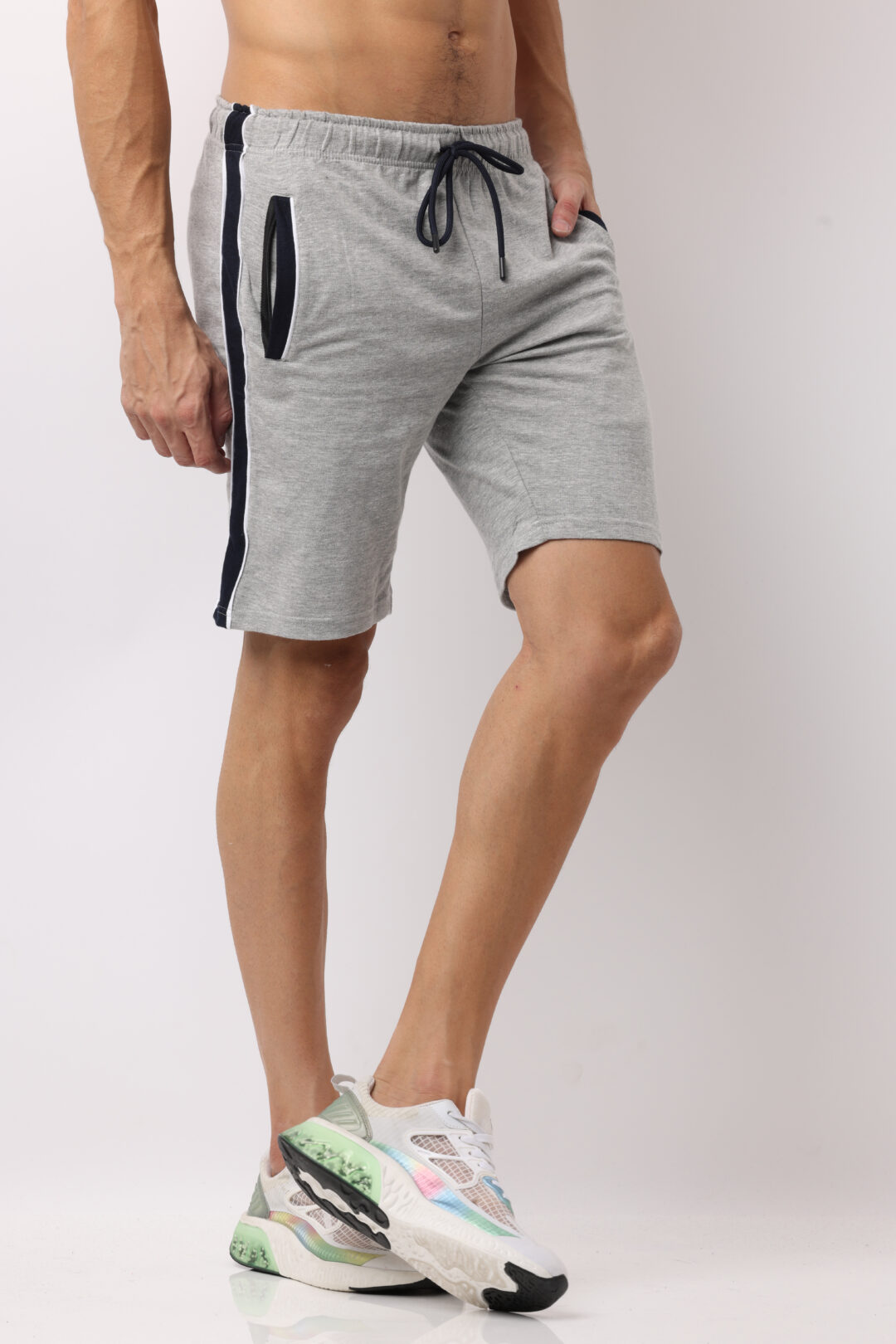 Nautical Grey Knitted Shorts