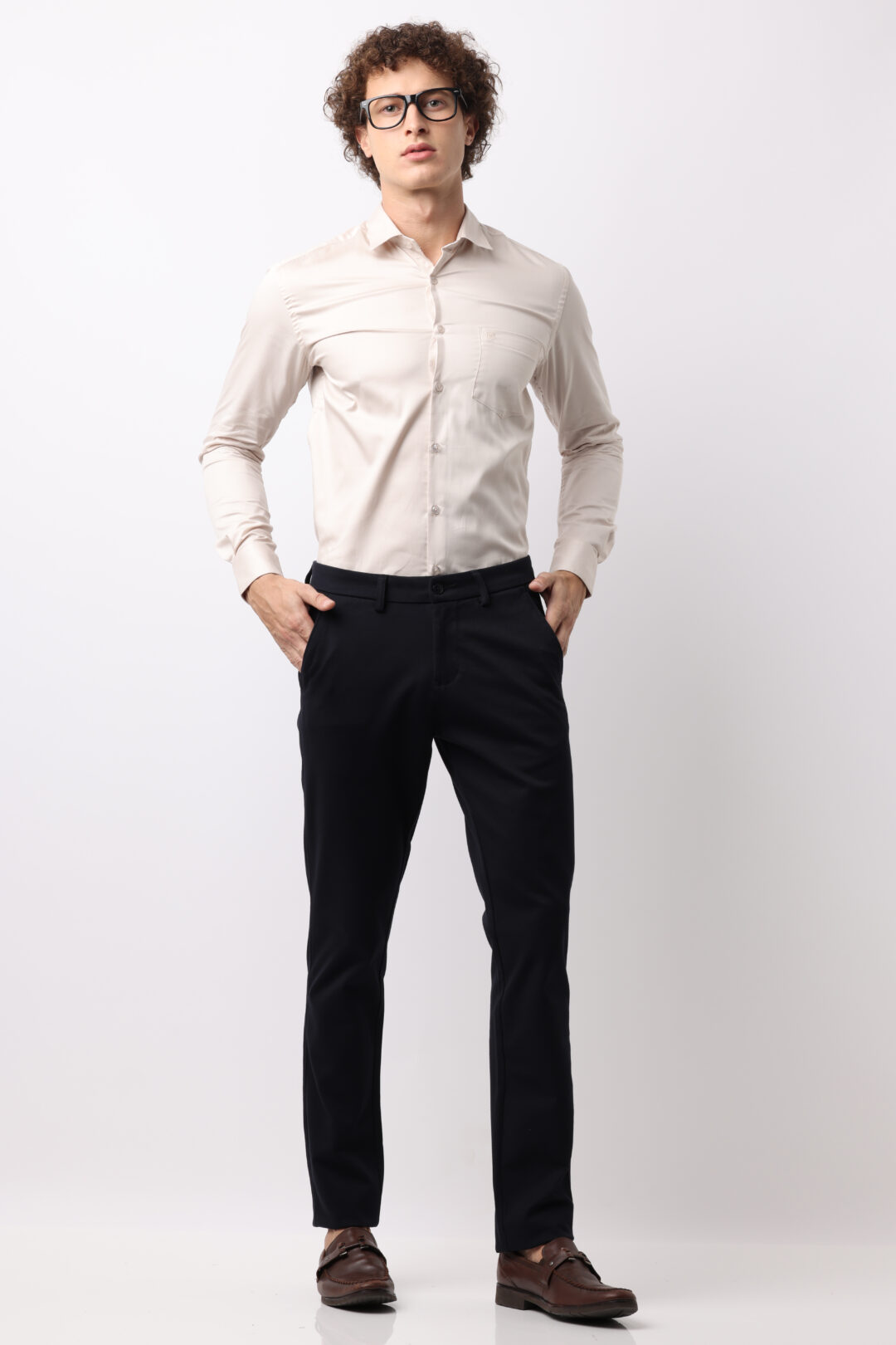 Oatmeal Satin Cotton Shirt