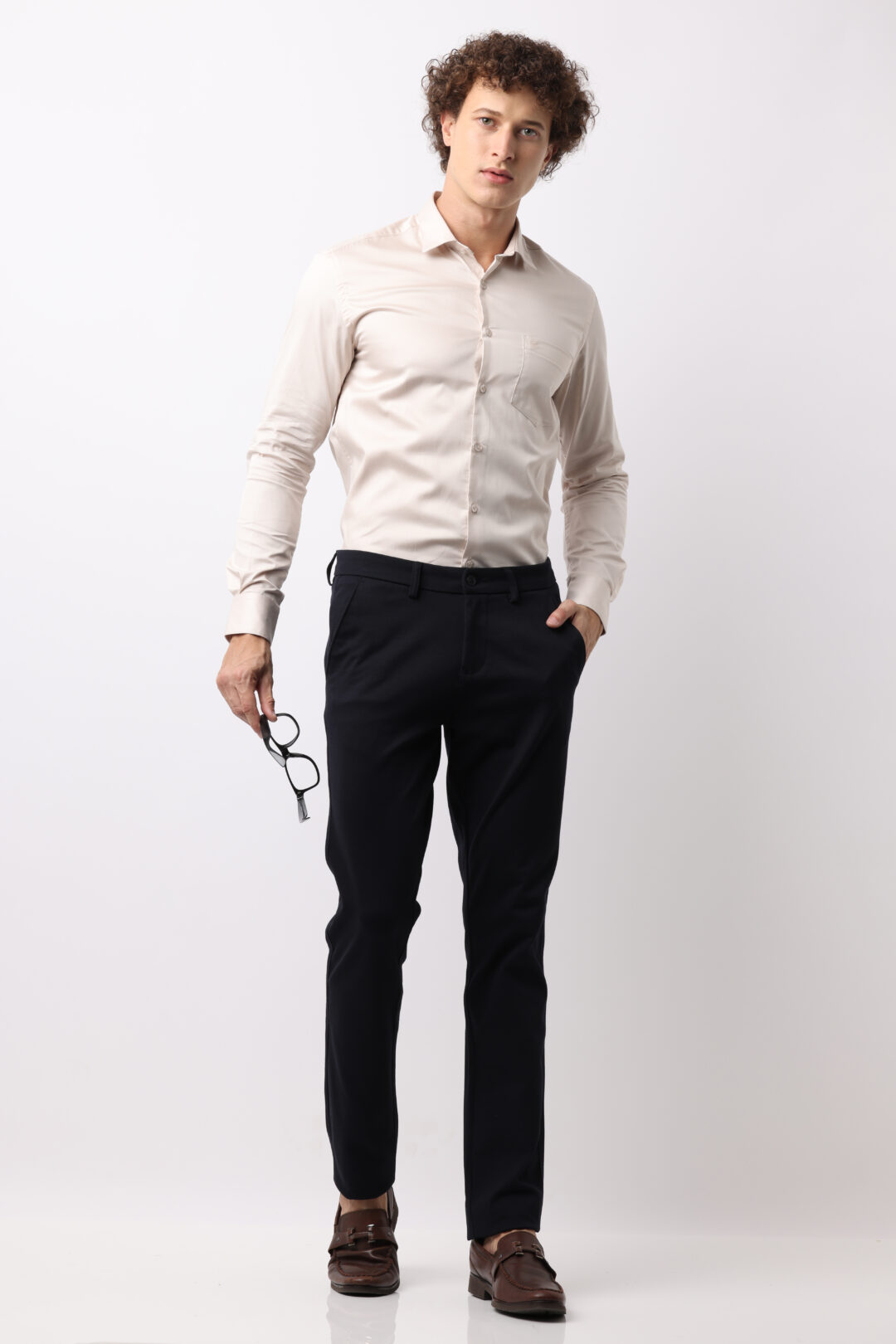 Oatmeal Satin Cotton Shirt