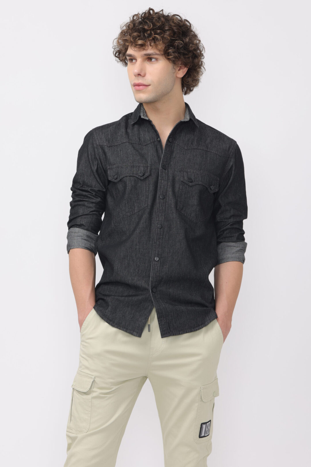Onyx Double Pocket Denim Shirt