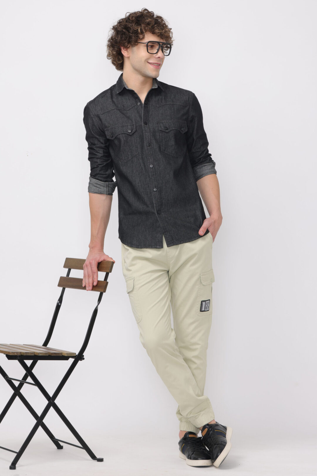 Onyx Double Pocket Denim Shirt