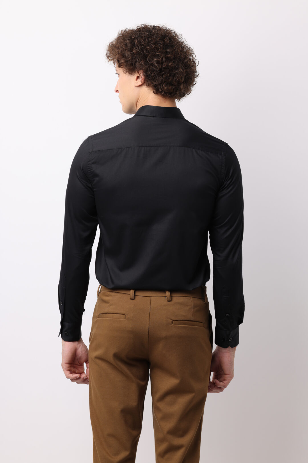 Onyx Satin Cotton Shirt