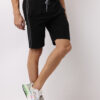 Onyx with Graphite stripes Knitted Shorts
