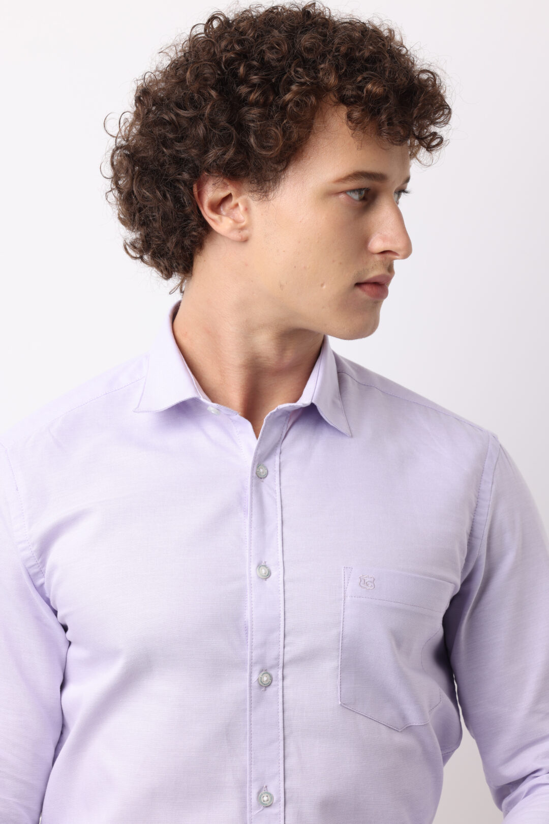 Periwinkle Oxford cotton shirt