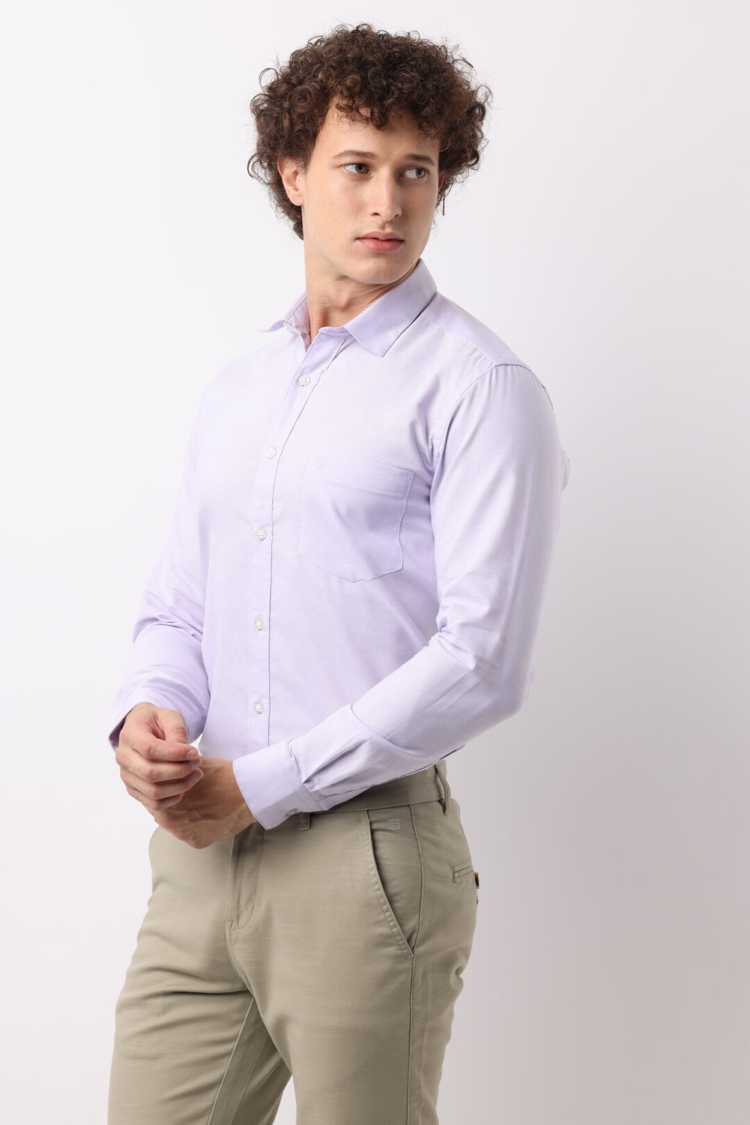 Periwinkle Oxford cotton shirt