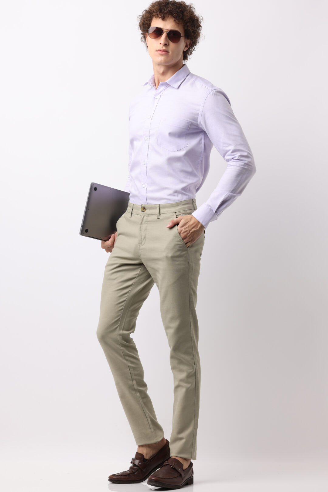 Periwinkle Oxford cotton shirt