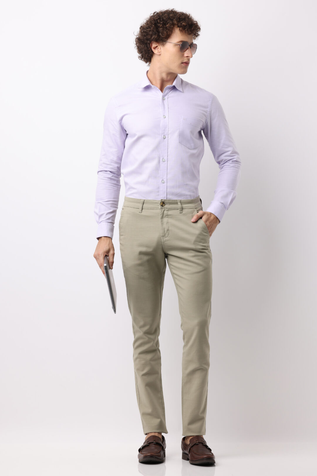 Periwinkle Oxford cotton shirt