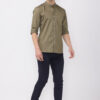 Sage Mandarin Collar Shirt