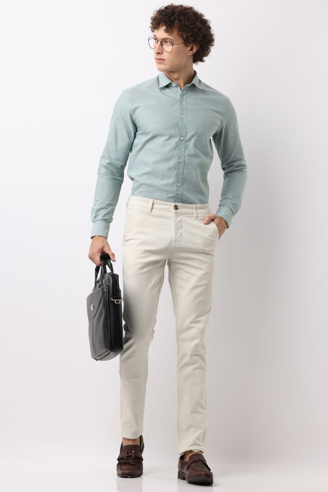 Sage Oxford Cotton Shirt