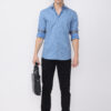Sea Side blue Micro Citrus design Printed Shirt