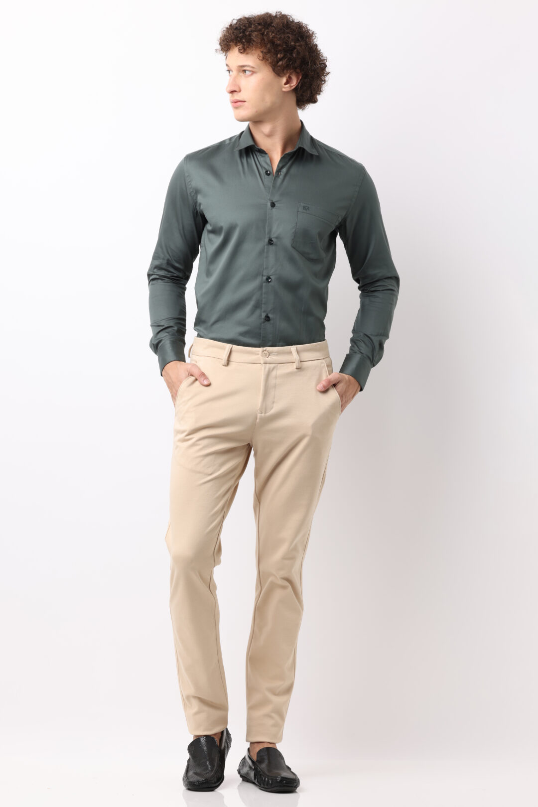 Seafoam Satin Cotton Shirt