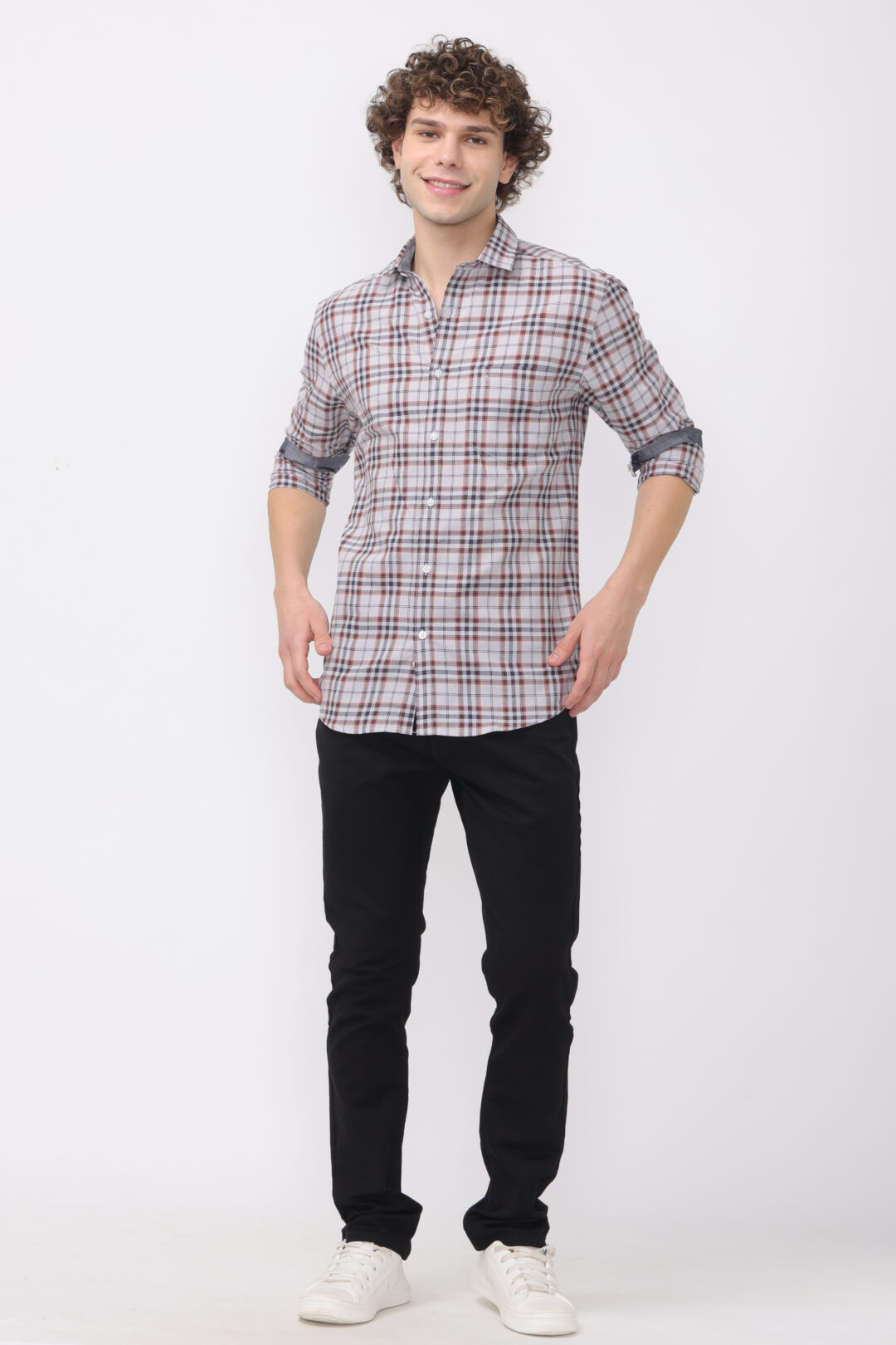 Silver Slate Buffalo Blend Checks Shirt