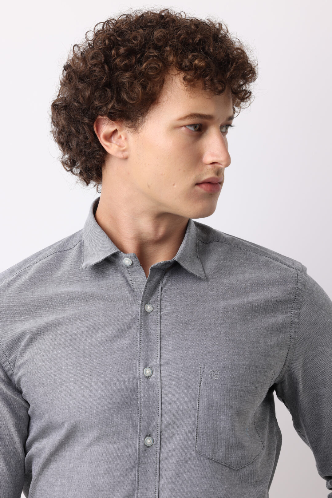 Slate Oxford Cotton Shirt