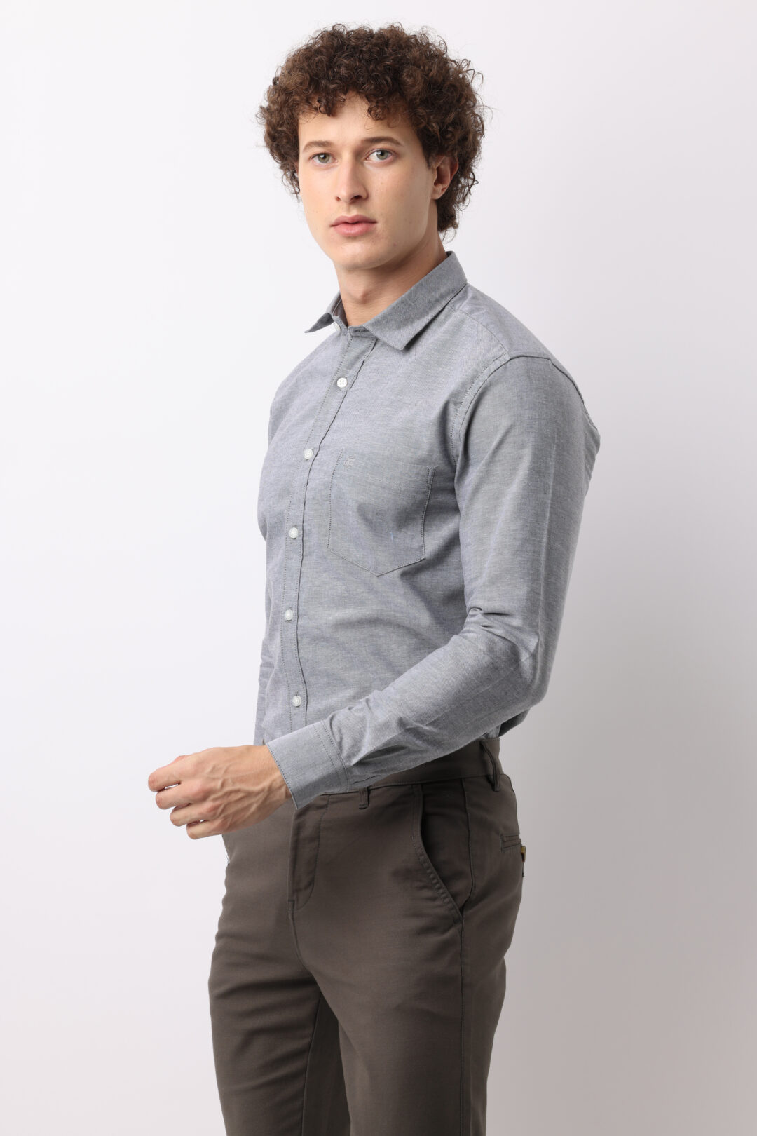 Slate Oxford Cotton Shirt