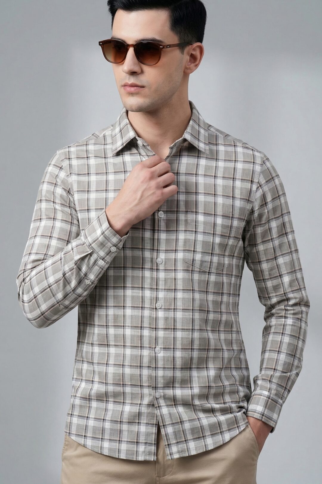 Stone Check Casual Shirt